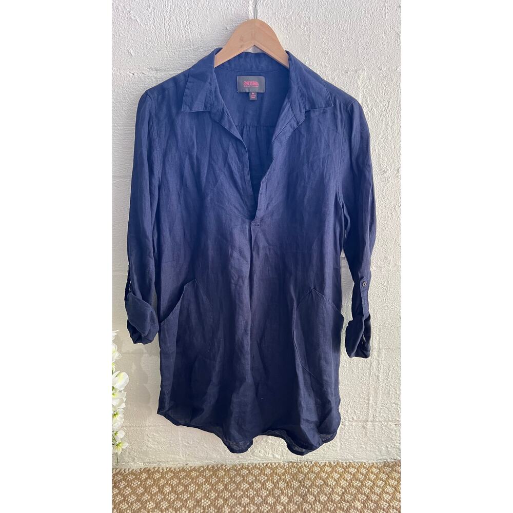Cynthia Blue Beachwear Cover-Up‎ Size Medium